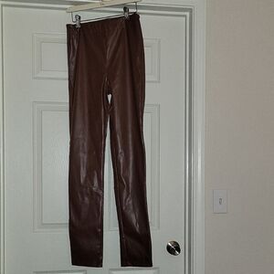 Men's Classic Brown Leather Trousers